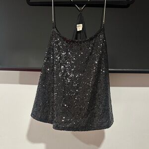 Black Sequin Top